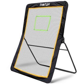 5x7 Ft Volleyball Lacrosse Ball Rebounder Basketball Volleyball Bounce Back Net (Option: Black)