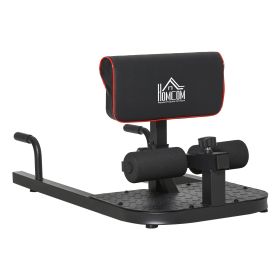 Soozier 3-in-1 Padded Push Up Sit Up Deep Sissy Squat Machine Home Gym Fitness Equipment, Black (Option: Black)